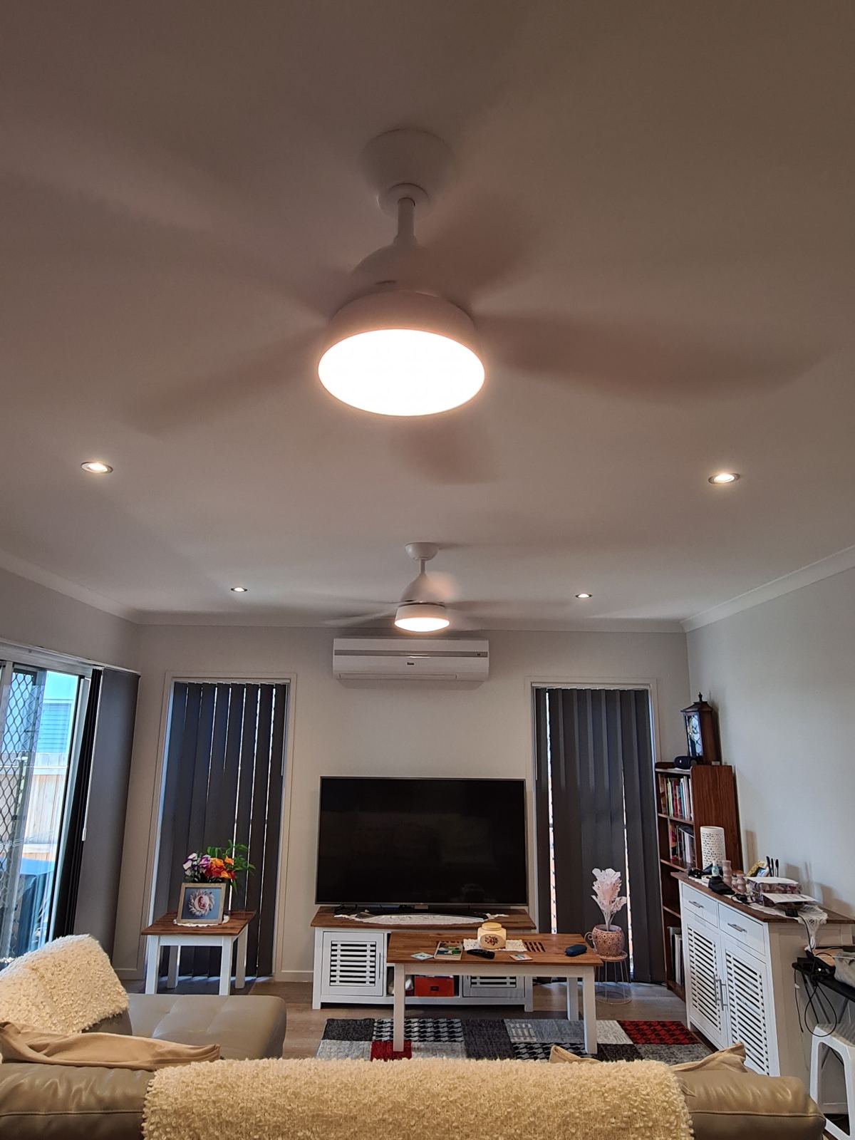 Ceiling fan and lighting installation
